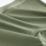 side view of breathable cotton women’s 8 inch biker underwear in olive green