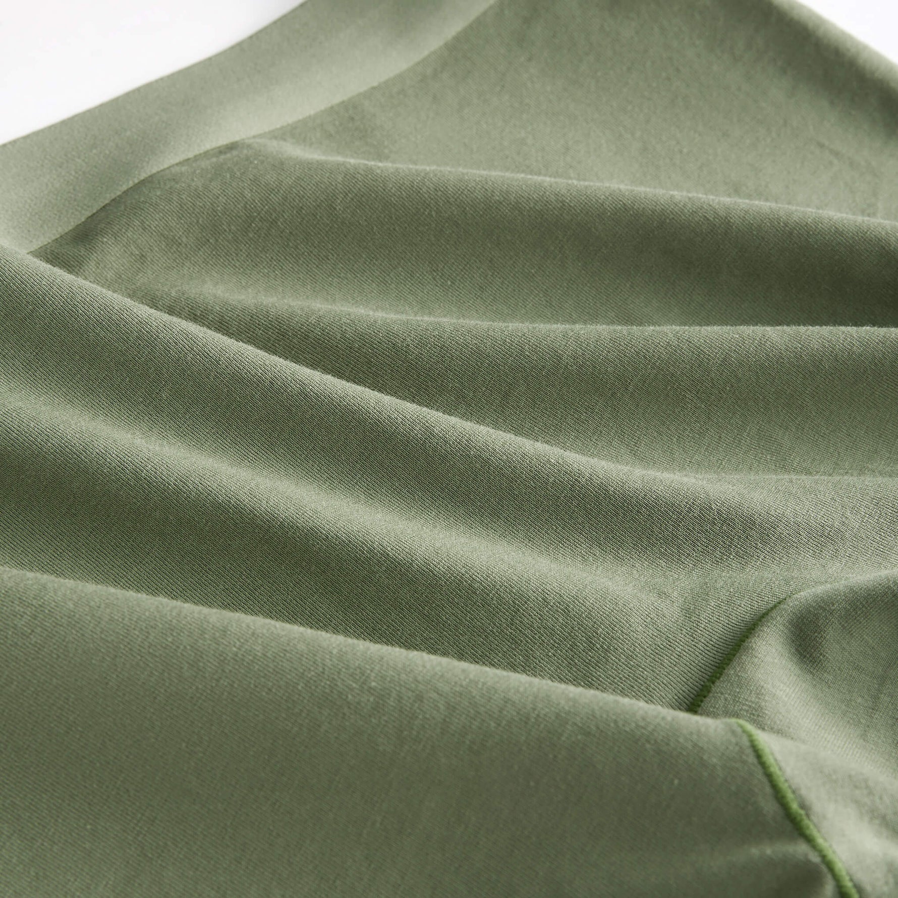 side view of breathable cotton women’s 8 inch biker underwear in olive green