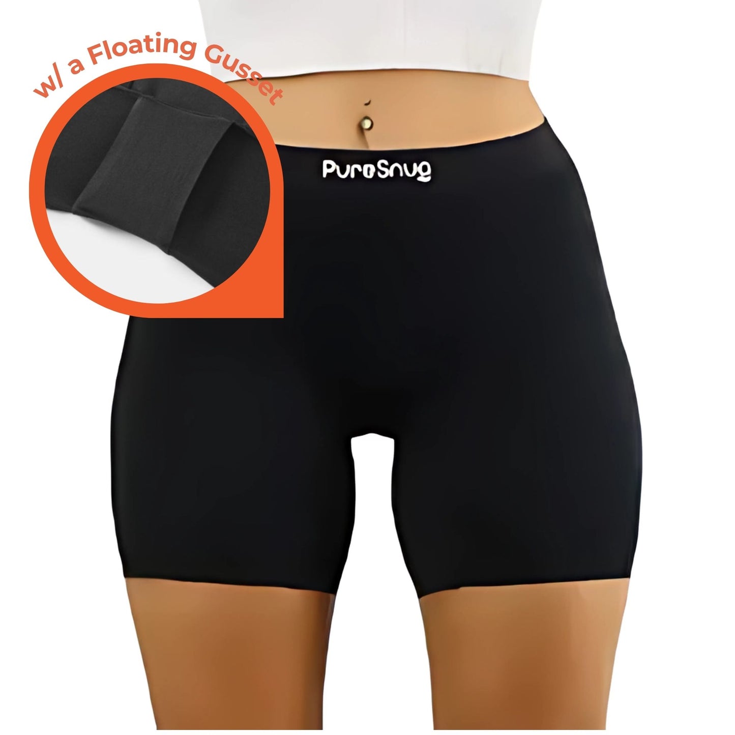 puresnug boxer briefs in a black colour, no ride up, no wedgies, no chafing design, size up to 4XL, AU