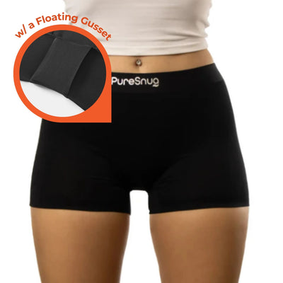 Classic Black (3″ Inseam) Boyleg Briefs w/ Floating Gusset