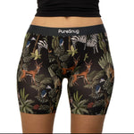 puresnug ladies' boxer briefs front view in wild jungle print