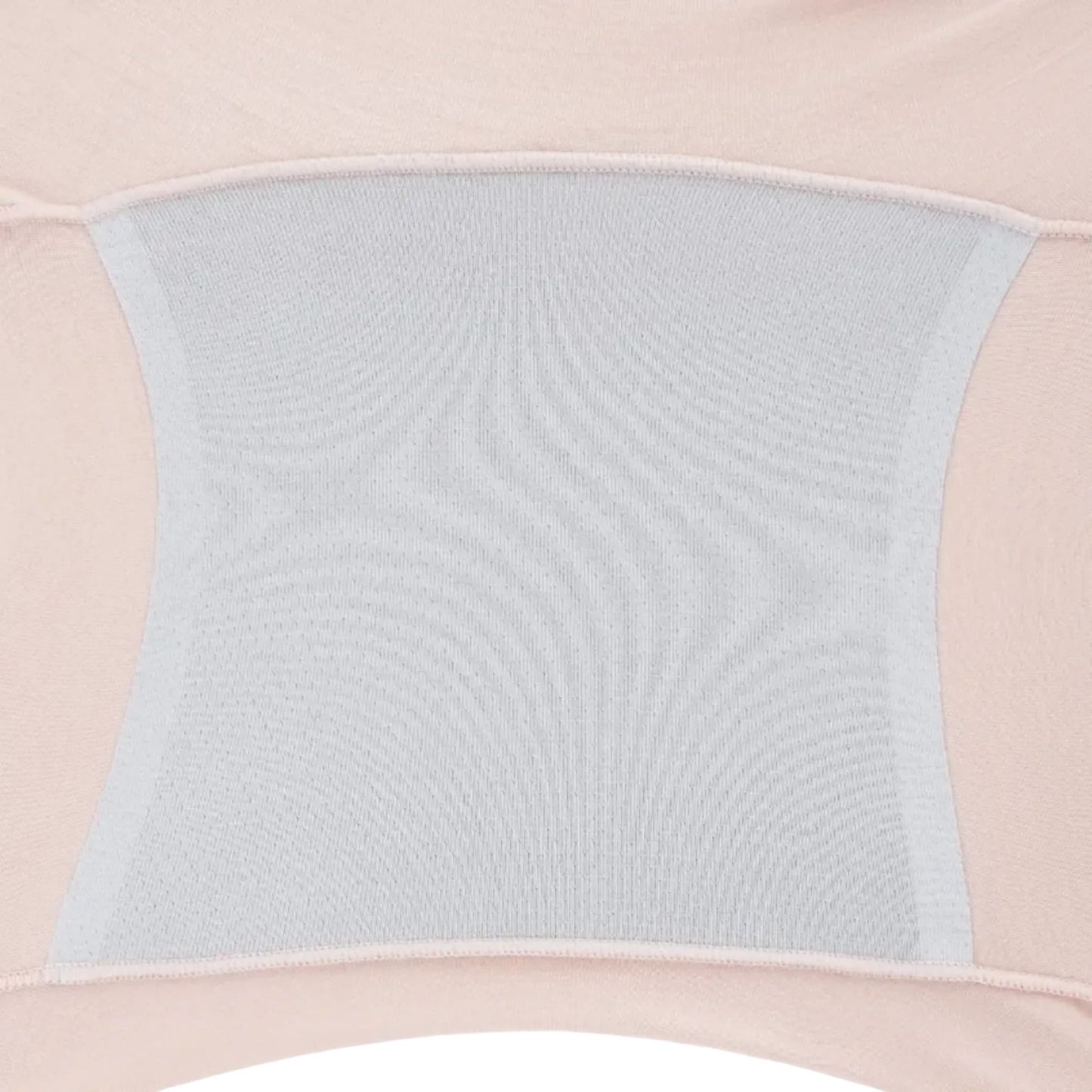 Close-up view of PureSnug boxer brief's featuring a seamless light gray gusset panel in the center for added stretch/comfort.