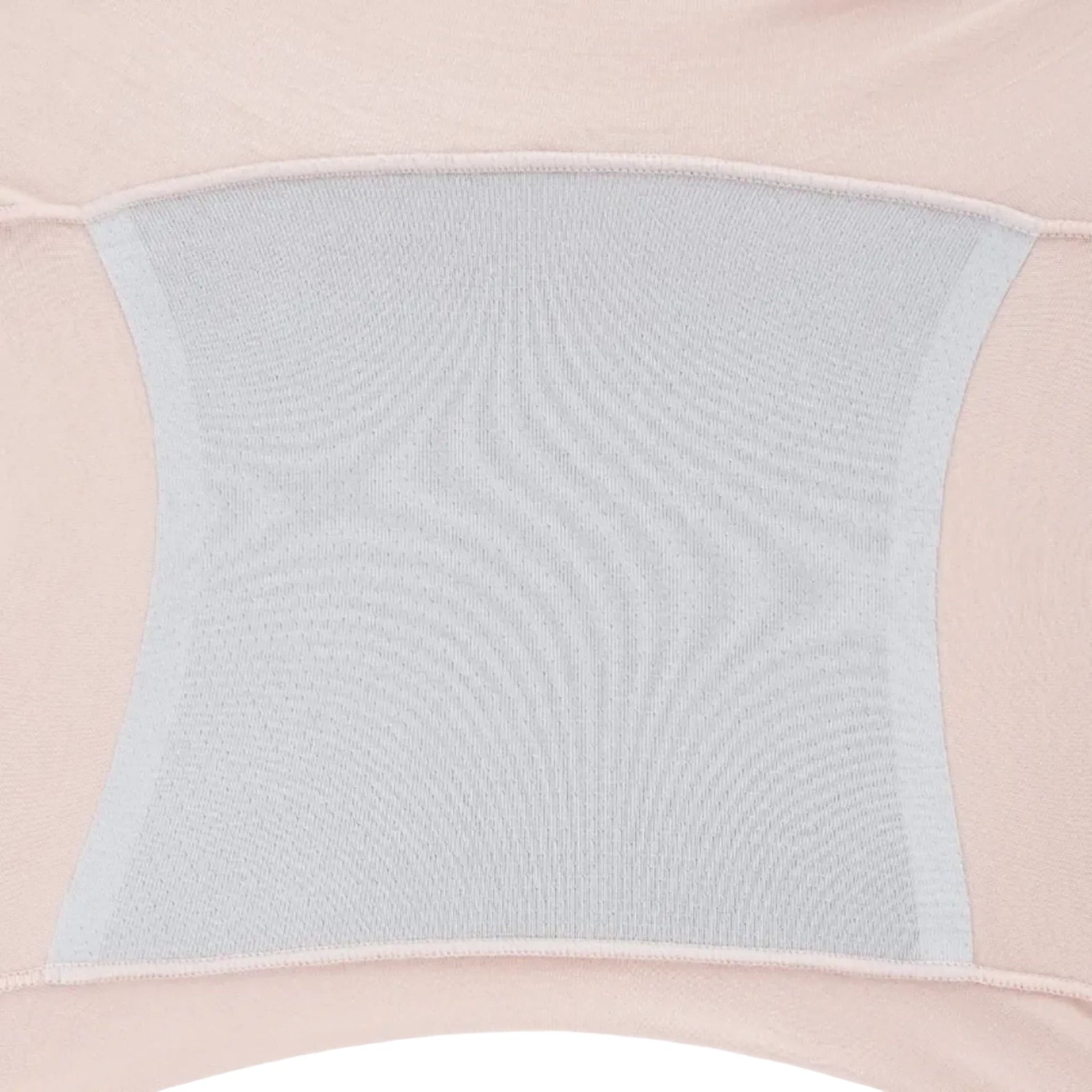 Close-up view of PureSnug boxer brief's featuring a seamless light gray gusset panel in the center for added stretch/comfort.