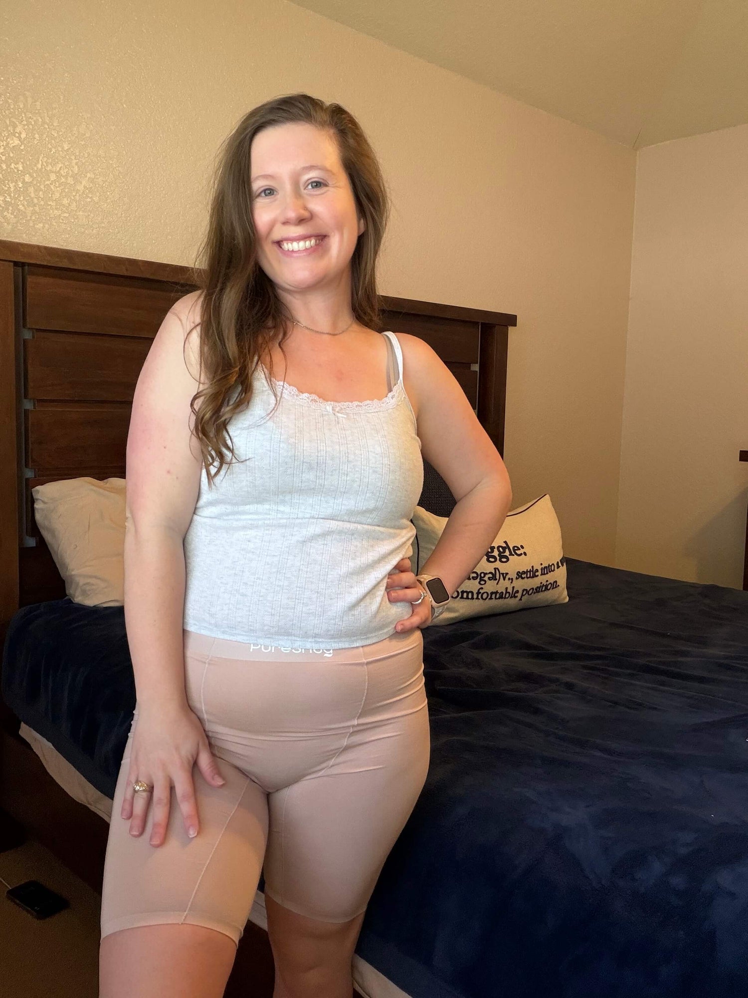 Light Beige (High-Waisted 8" Inseam) Biker Shorts