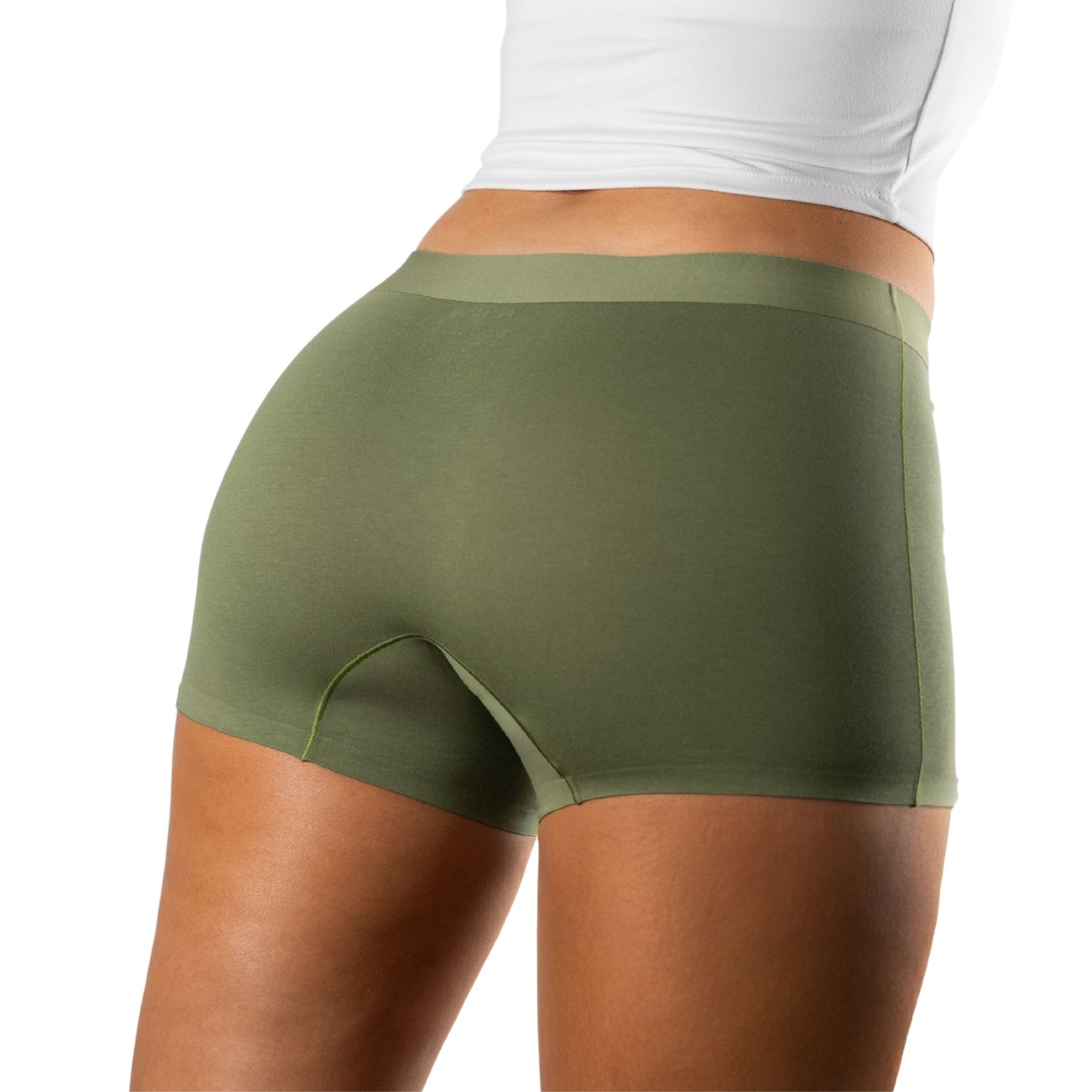 Olive Green (3" inseam) Women's Boyleg Briefs