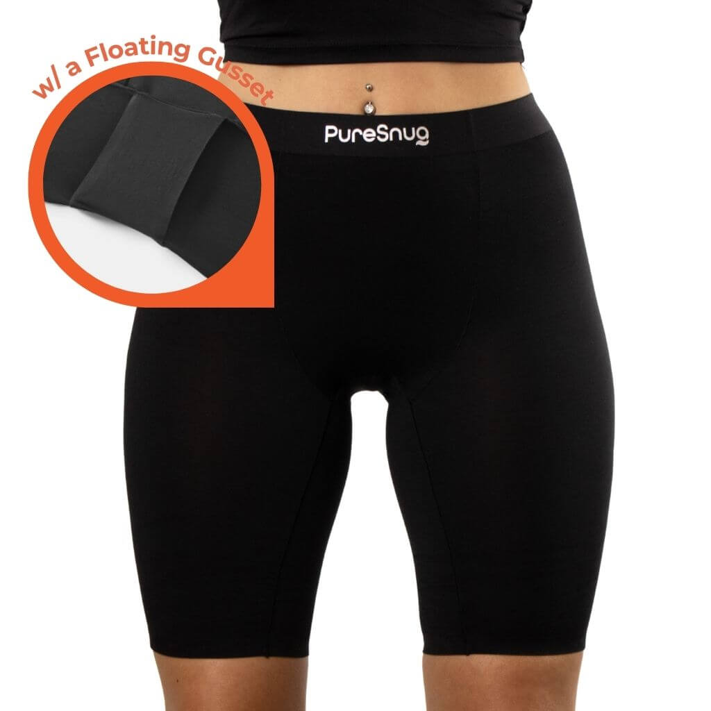 Black (High-Waisted 8") Women's Biker Briefs